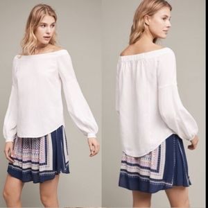 Anthropologie Floreat off the shoulder blouse